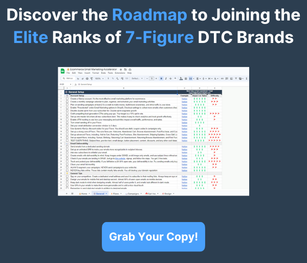Discover the Roadmap to Joining the Elite Ranks of 7-Figure DTC Brands - Email Marketing Accelerator